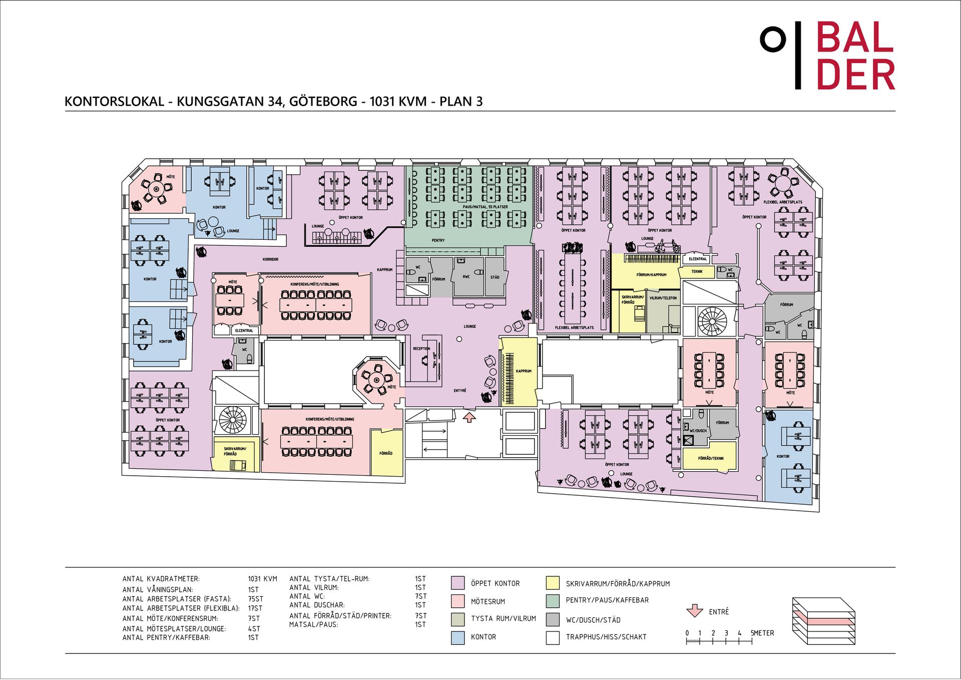 KONTORSLOKAL - KUNGSGATAN 34, GÖTEBORG - 1031 KVM - PLAN 3.jpg