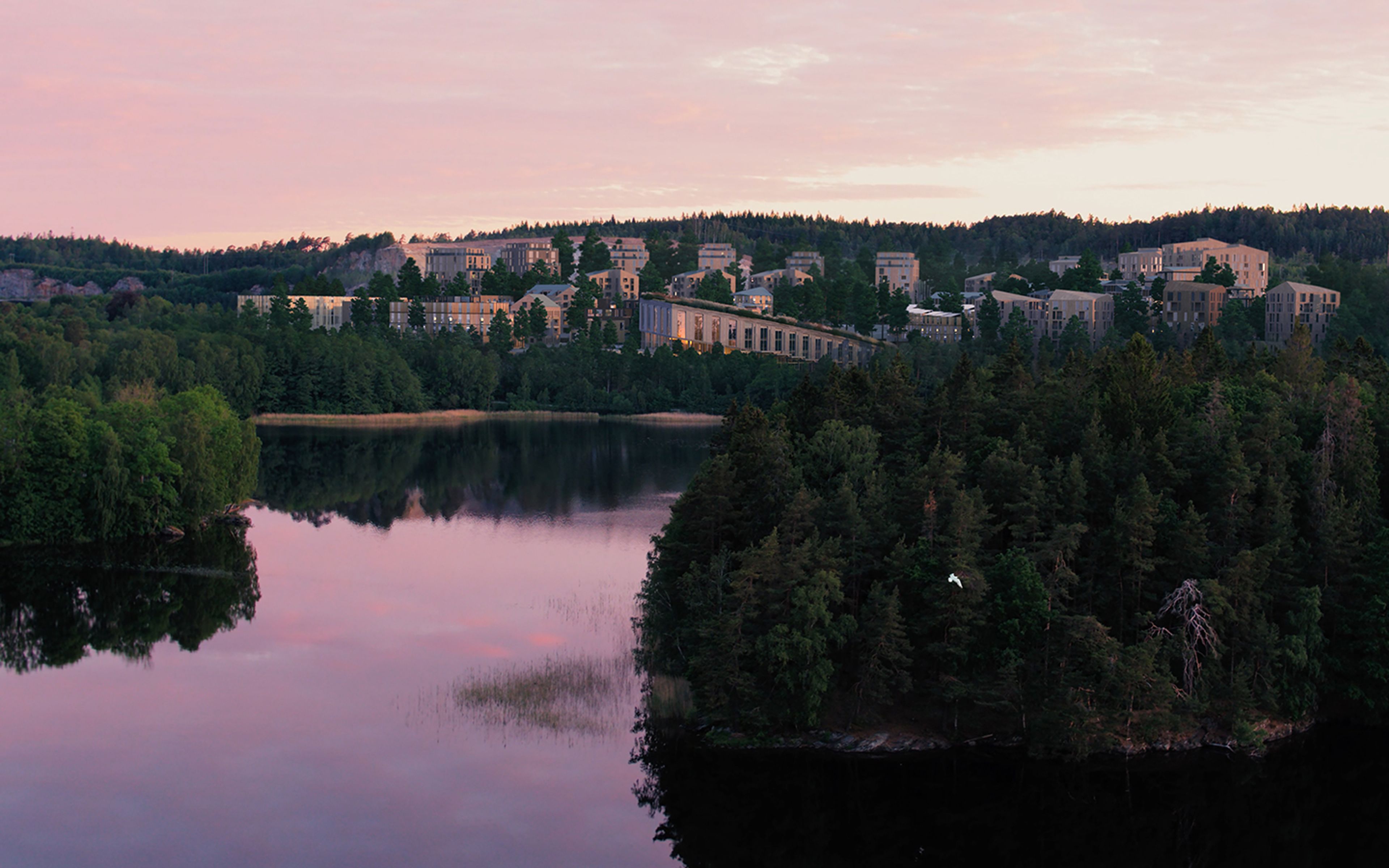 Överblick över det kommande nyproduktionsområdet Wendelstrand som Balder är en av fastighetsutvecklarna bakom.